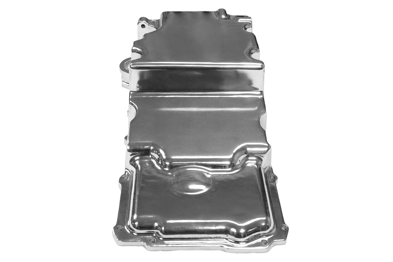 FiTech Plus LS Swap Oil Pans 130102 Pan, Engine Swap, Medium Profile, Cast Aluminum, Polished, 6.20 Quart Capacity, 3.62 in. Stroke Clearance, Chevy, LS, V8, Each thumbnail 8