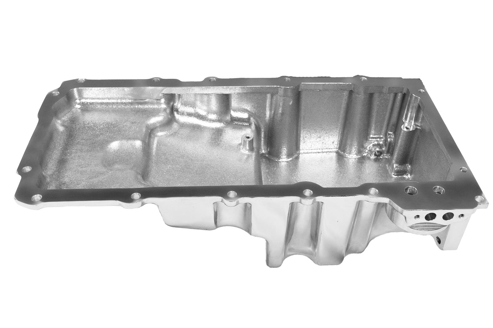 FiTech Plus LS Swap Oil Pans 130102 Pan, Engine Swap, Medium Profile, Cast Aluminum, Polished, 6.20 Quart Capacity, 3.62 in. Stroke Clearance, Chevy, LS, V8, Each thumbnail 5