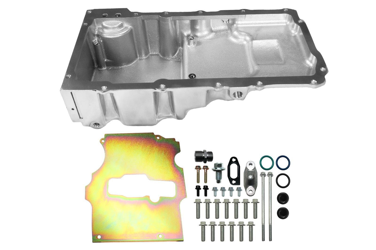 FiTech Plus LS Swap Oil Pans 130103 Pan, Engine Swap, Ultra Low Profile, Cast Aluminum, Polished, 6.10 Quart Capacity, 4.00 in. Stroke Clearance, Chevy, LS, V8, Each thumbnail 2
