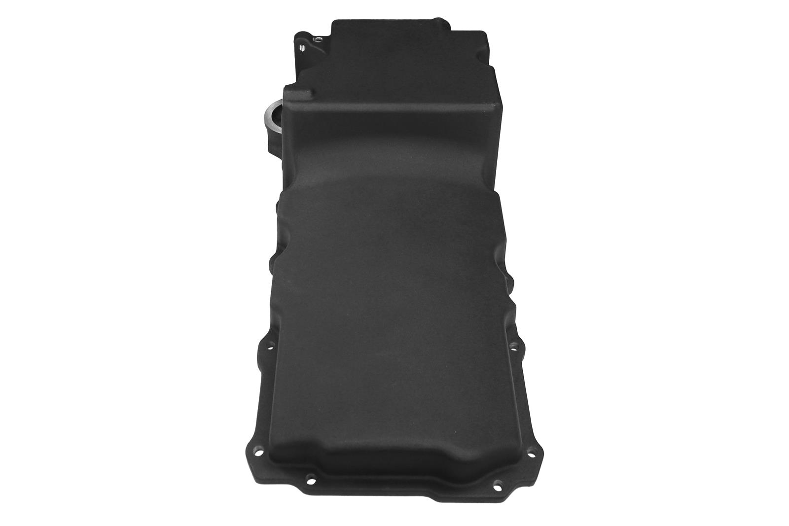 FiTech Plus LS Swap Oil Pans 130201 Pan, Engine Swap, Standard Profile, Cast Aluminum, Black, 6.00 Quart Capacity, 4.25 in. Stroke Clearance, Chevy, LS, V8, Each thumbnail 9