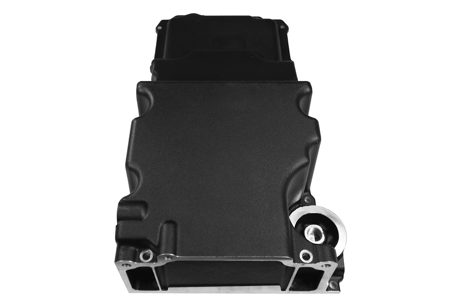 FiTech Plus LS Swap Oil Pans 130202 Pan, Engine Swap, Medium Profile, Cast Aluminum, Black, 6.20 Quart Capacity, 3.62 in. Stroke Clearance, Chevy, LS, V8, Each thumbnail 7