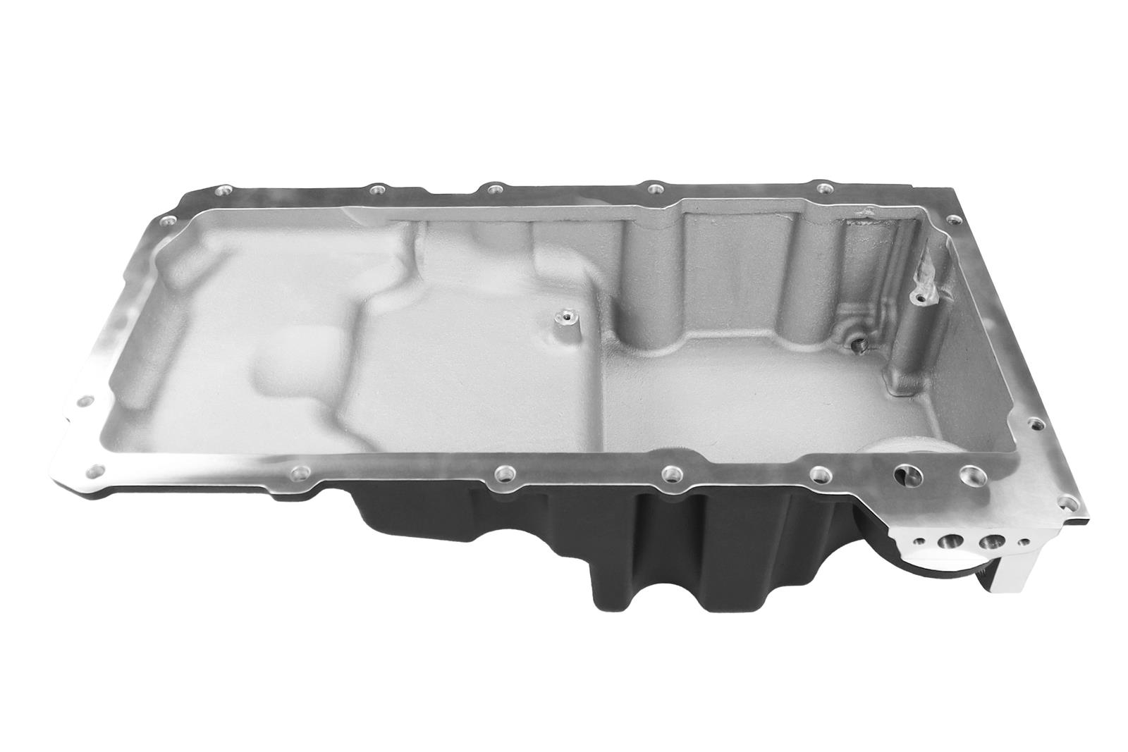 FiTech Plus LS Swap Oil Pans 130202 Pan, Engine Swap, Medium Profile, Cast Aluminum, Black, 6.20 Quart Capacity, 3.62 in. Stroke Clearance, Chevy, LS, V8, Each thumbnail 4