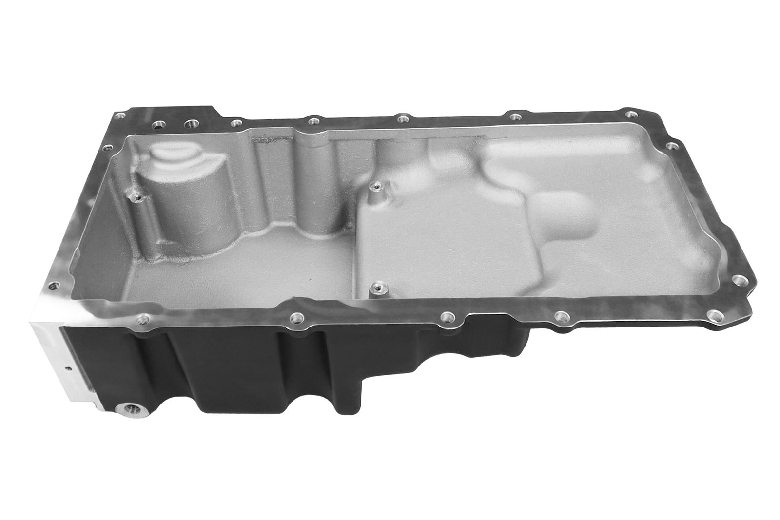 FiTech Plus LS Swap Oil Pans 130202 Pan, Engine Swap, Medium Profile, Cast Aluminum, Black, 6.20 Quart Capacity, 3.62 in. Stroke Clearance, Chevy, LS, V8, Each thumbnail 2