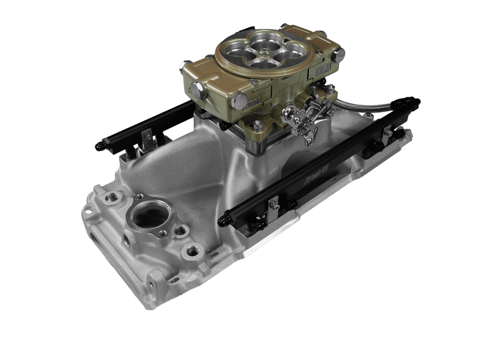 FiTech Ultra Port EFI BBC Systems 30-10-514 Fuel Injection Systems, EFI, Intake Manifold, Gold Throttle Body, ECM, Gasoline, E85, 500 HP, Chevy, Big Block, Rectangle Port, Kit thumbnail 5