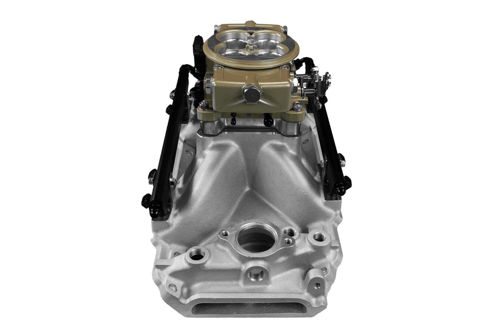 FiTech Ultra Port EFI BBC Systems 30-10-514 Fuel Injection Systems, EFI, Intake Manifold, Gold Throttle Body, ECM, Gasoline, E85, 500 HP, Chevy, Big Block, Rectangle Port, Kit thumbnail 3