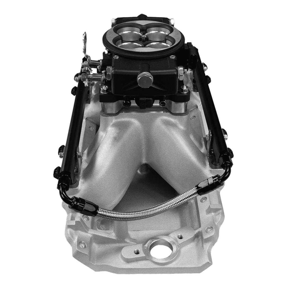 FiTech Ultra Port EFI BBC Systems 30-10-515 Fuel Injection Systems, EFI, Intake Manifold, Black Throttle Body, ECM, Gasoline, E85, 500 HP, Chevy, Big Block, Rectangle Port, Kit thumbnail 3