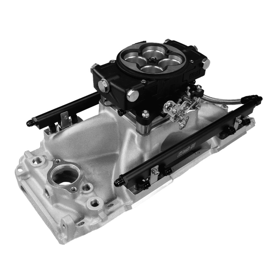 FiTech Ultra Port EFI BBC Systems 30-10-515 Fuel Injection Systems, EFI, Intake Manifold, Black Throttle Body, ECM, Gasoline, E85, 500 HP, Chevy, Big Block, Rectangle Port, Kit thumbnail 4