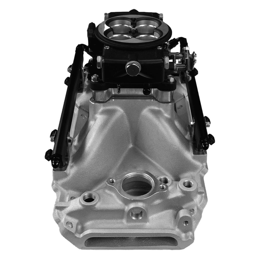 FiTech Ultra Port EFI BBC Systems 30-10-615 Fuel Injection Systems, EFI, Intake Manifold, Black Throttle Body, ECM, Gasoline, E85, 750 HP, Chevy, Big Block, Rectangle Port, Kit thumbnail 3