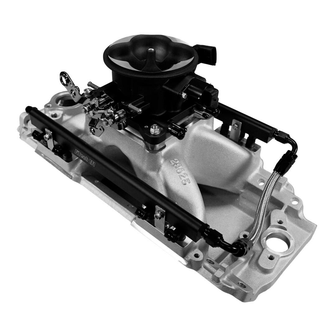 FiTech Ultra Port EFI BBC Systems 30-11-611 Fuel Injection Systems, EFI, Intake Manifold, Uni Black Throttle Body, ECM, Gasoline, E85, 750 HP, Chevy, Big Block, Oval Port, Kit thumbnail 5