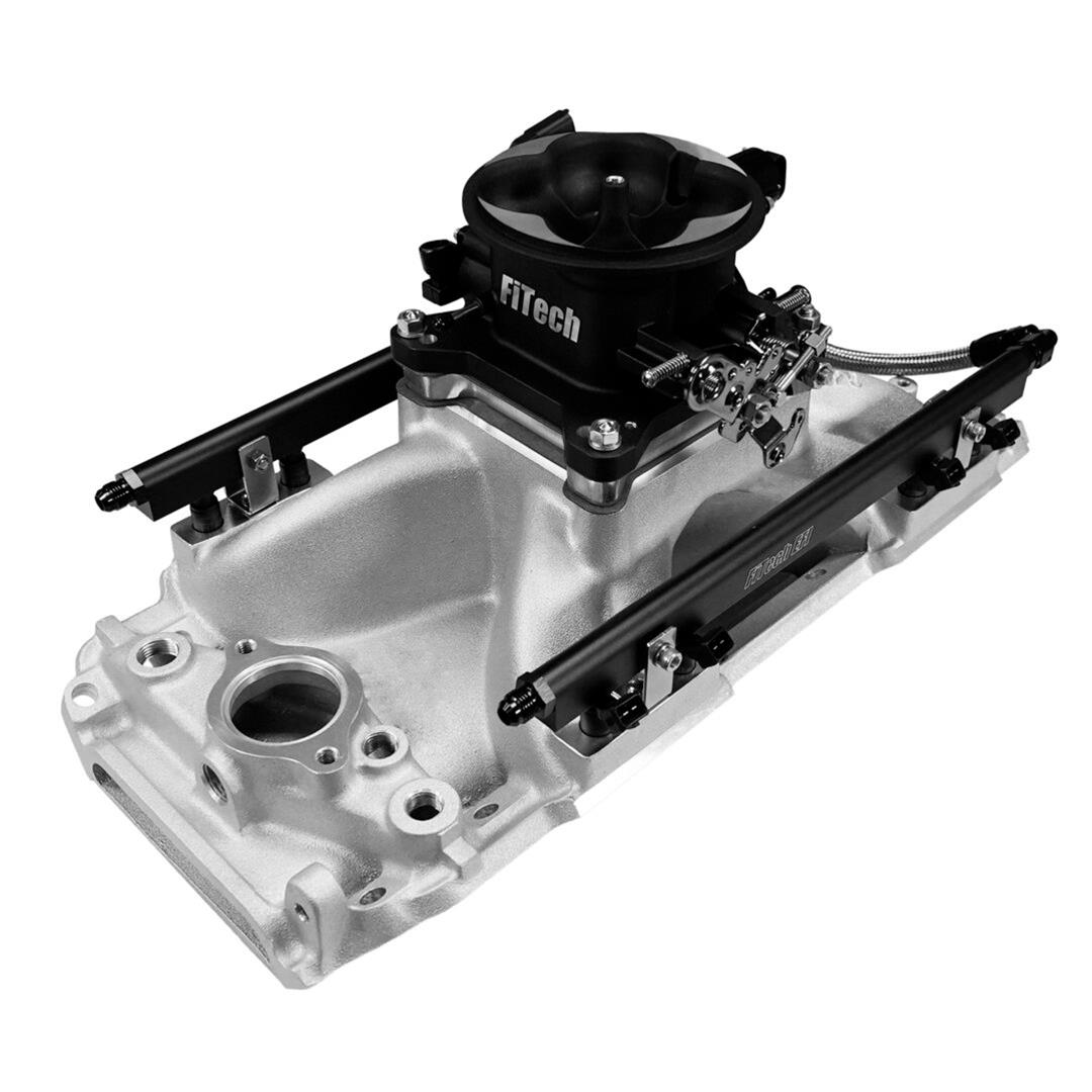 FiTech Ultra Port EFI BBC Systems 30-11-611 Fuel Injection Systems, EFI, Intake Manifold, Uni Black Throttle Body, ECM, Gasoline, E85, 750 HP, Chevy, Big Block, Oval Port, Kit thumbnail 4