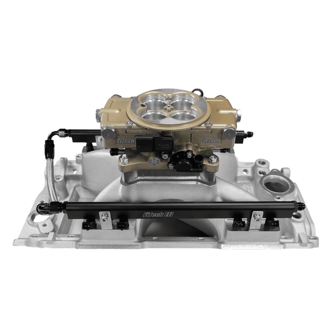 FiTech Ultra Port EFI BBC Systems 30-11-614 Fuel Injection Systems, EFI, Intake Manifold, Gold Throttle Body, ECM, Gasoline, E85, 750 HP, Chevy, Big Block, Oval Port, Kit thumbnail 7