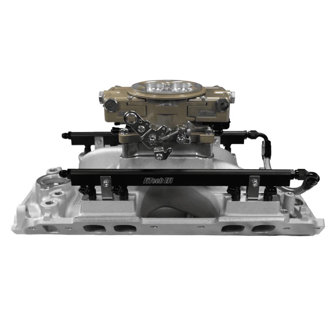 FiTech Ultra Port EFI BBC Systems 30-11-614 Fuel Injection Systems, EFI, Intake Manifold, Gold Throttle Body, ECM, Gasoline, E85, 750 HP, Chevy, Big Block, Oval Port, Kit thumbnail 8