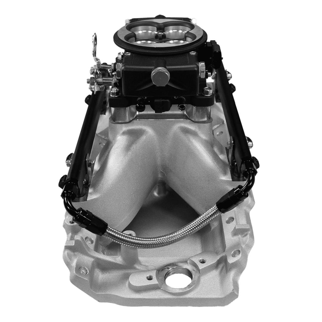 FiTech Ultra Port EFI BBC Systems 30-11-615 Fuel Injection Systems, EFI, Intake Manifold, Black Throttle Body, ECM, Gasoline, E85, 750 HP, Chevy, Big Block, Oval Port, Kit thumbnail 2