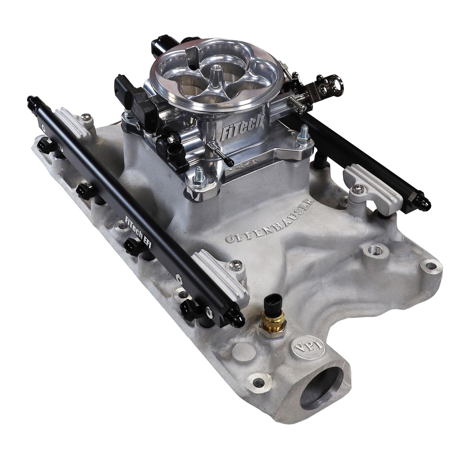FiTech Ultra Port EFI SBF 351W Systems 30-18-510 Fuel Injection Systems, EFI, Offenhauser VPI, Intake Manifold, Uni Brilliant Throttle Body, ECM, Gasoline, E85, 500 HP, Ford, 351W, Kit thumbnail 6