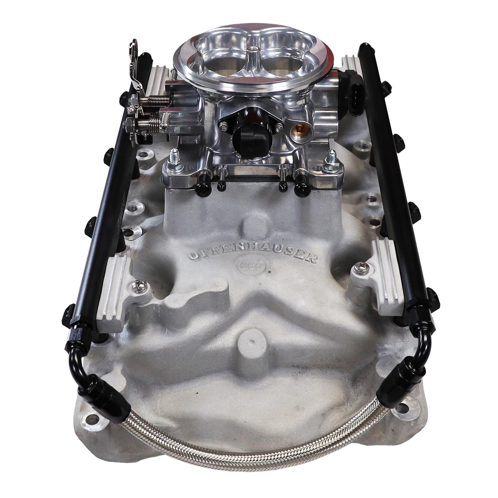 FiTech Ultra Port EFI SBF 351W Systems 30-18-510 Fuel Injection Systems, EFI, Offenhauser VPI, Intake Manifold, Uni Brilliant Throttle Body, ECM, Gasoline, E85, 500 HP, Ford, 351W, Kit