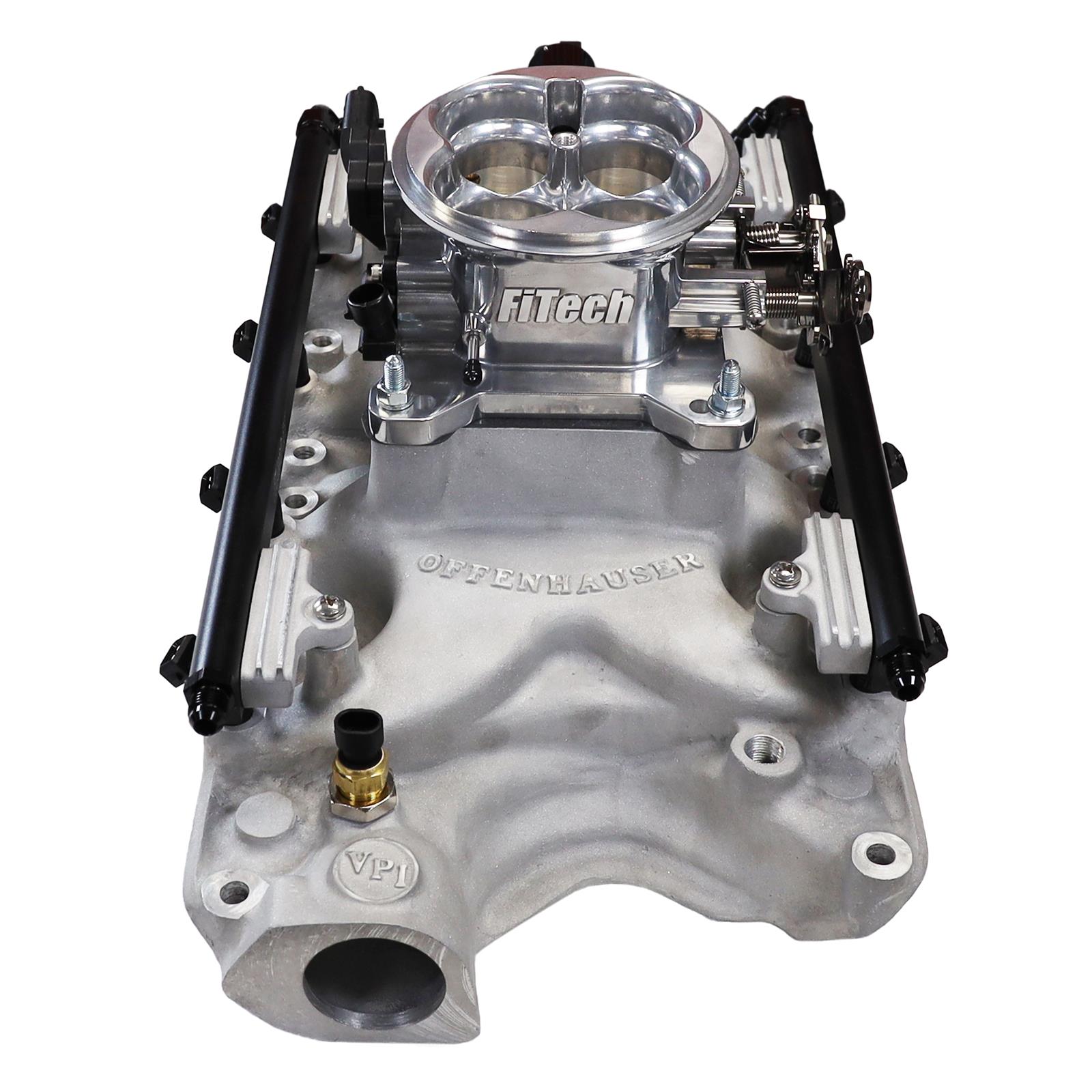 FiTech Ultra Port EFI SBF 351W Systems 30-18-510 Fuel Injection Systems, EFI, Offenhauser VPI, Intake Manifold, Uni Brilliant Throttle Body, ECM, Gasoline, E85, 500 HP, Ford, 351W, Kit thumbnail 4