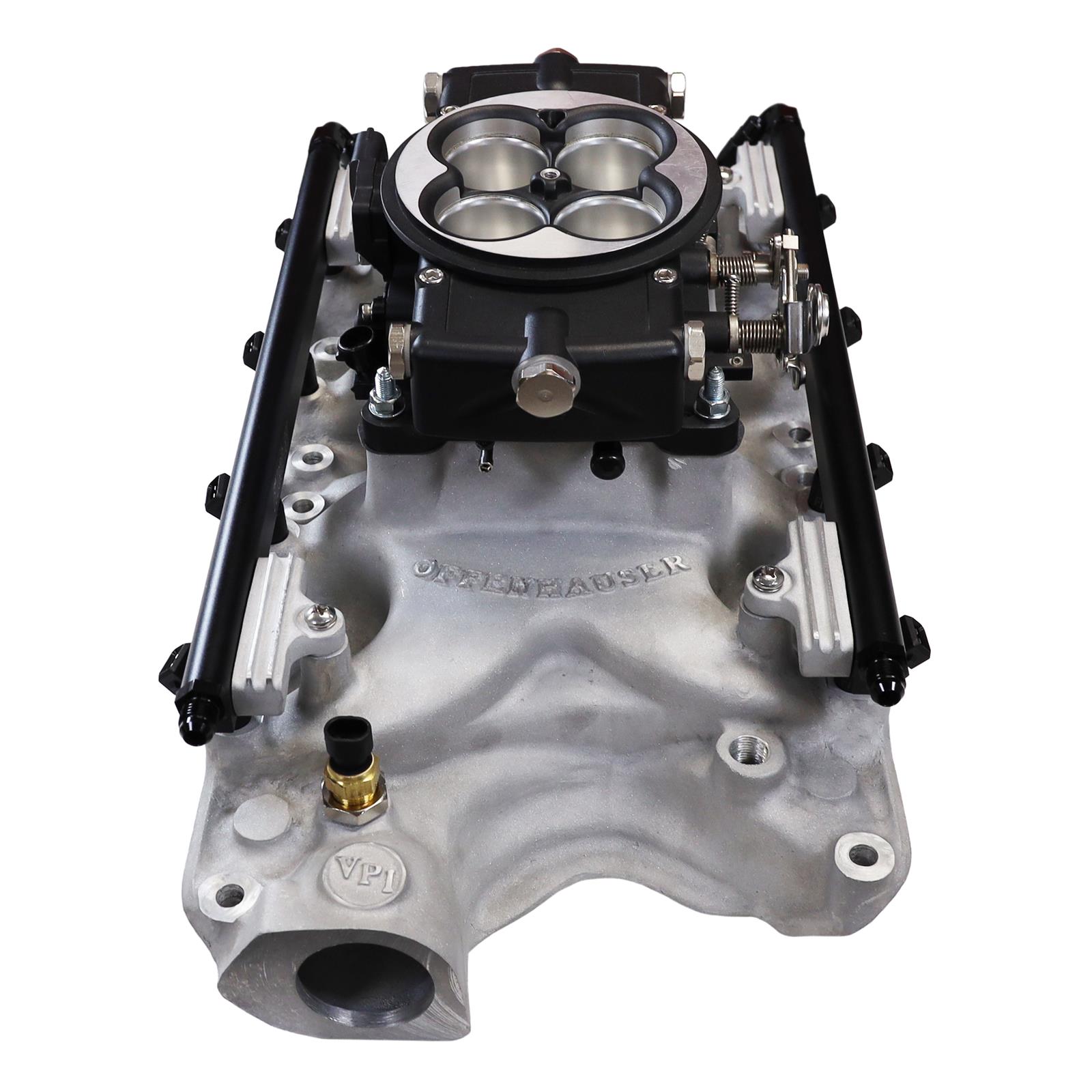 FiTech Ultra Port EFI SBF 351W Systems 30-18-515 Fuel Injection Systems, EFI, Offenhauser VPI, Intake Manifold, Black Throttle Body, ECM, Gasoline, E85, 500 HP, Ford, 351W, Kit thumbnail 5