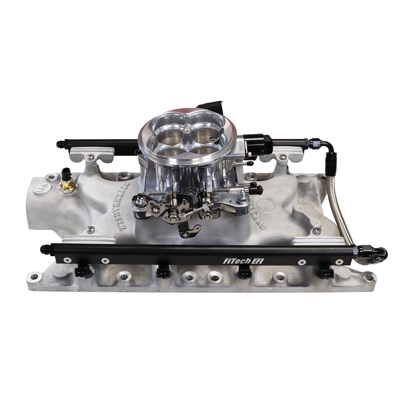 FiTech Ultra Port EFI SBF 351W Systems 30-18-610 Fuel Injection Systems, EFI, Offenhauser VPI, Intake Manifold, Uni Brilliant Throttle Body, ECM, Gasoline, E85, 750 HP, Ford, 351W, Kit thumbnail 7