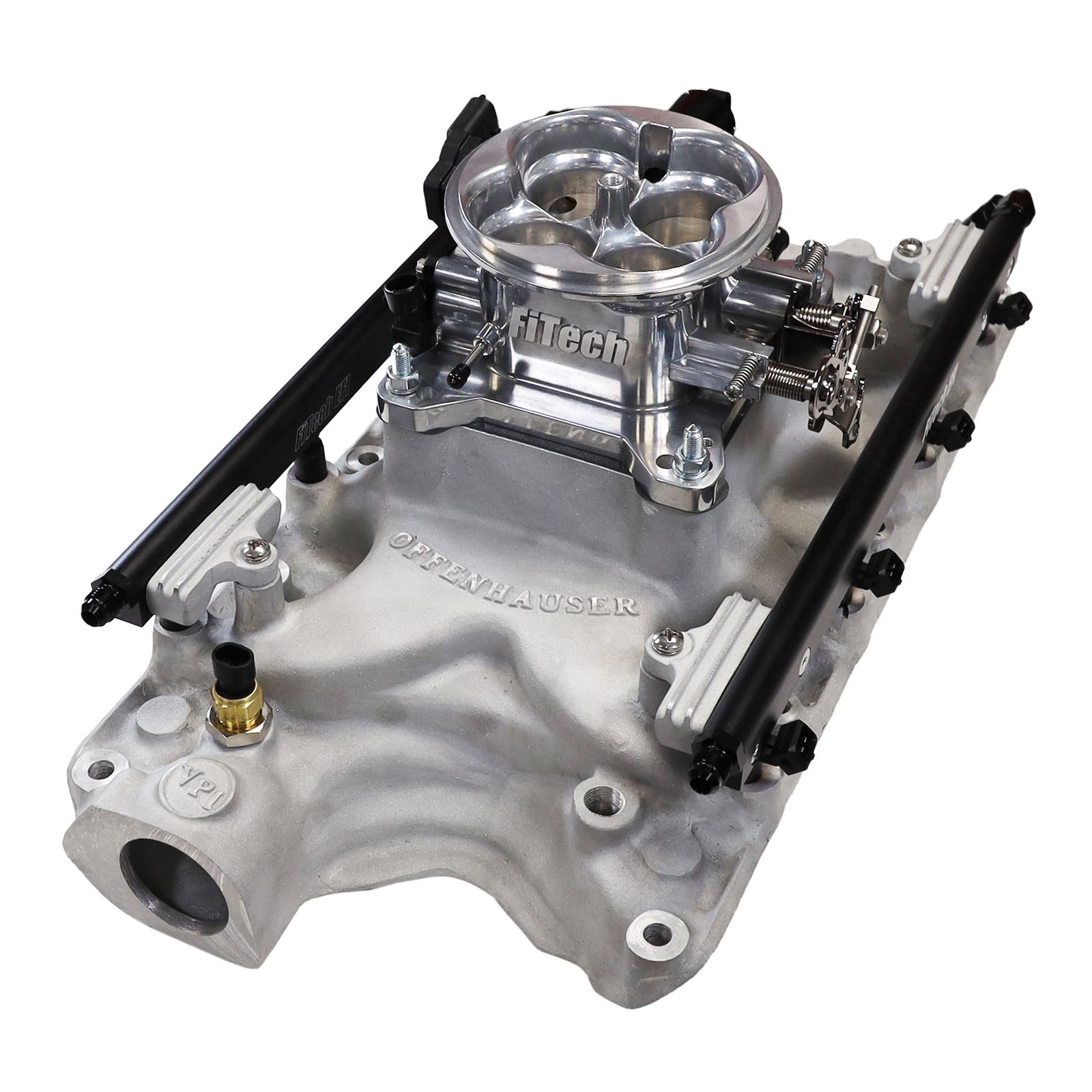 FiTech Ultra Port EFI SBF 351W Systems 30-18-610 Fuel Injection Systems, EFI, Offenhauser VPI, Intake Manifold, Uni Brilliant Throttle Body, ECM, Gasoline, E85, 750 HP, Ford, 351W, Kit thumbnail 5