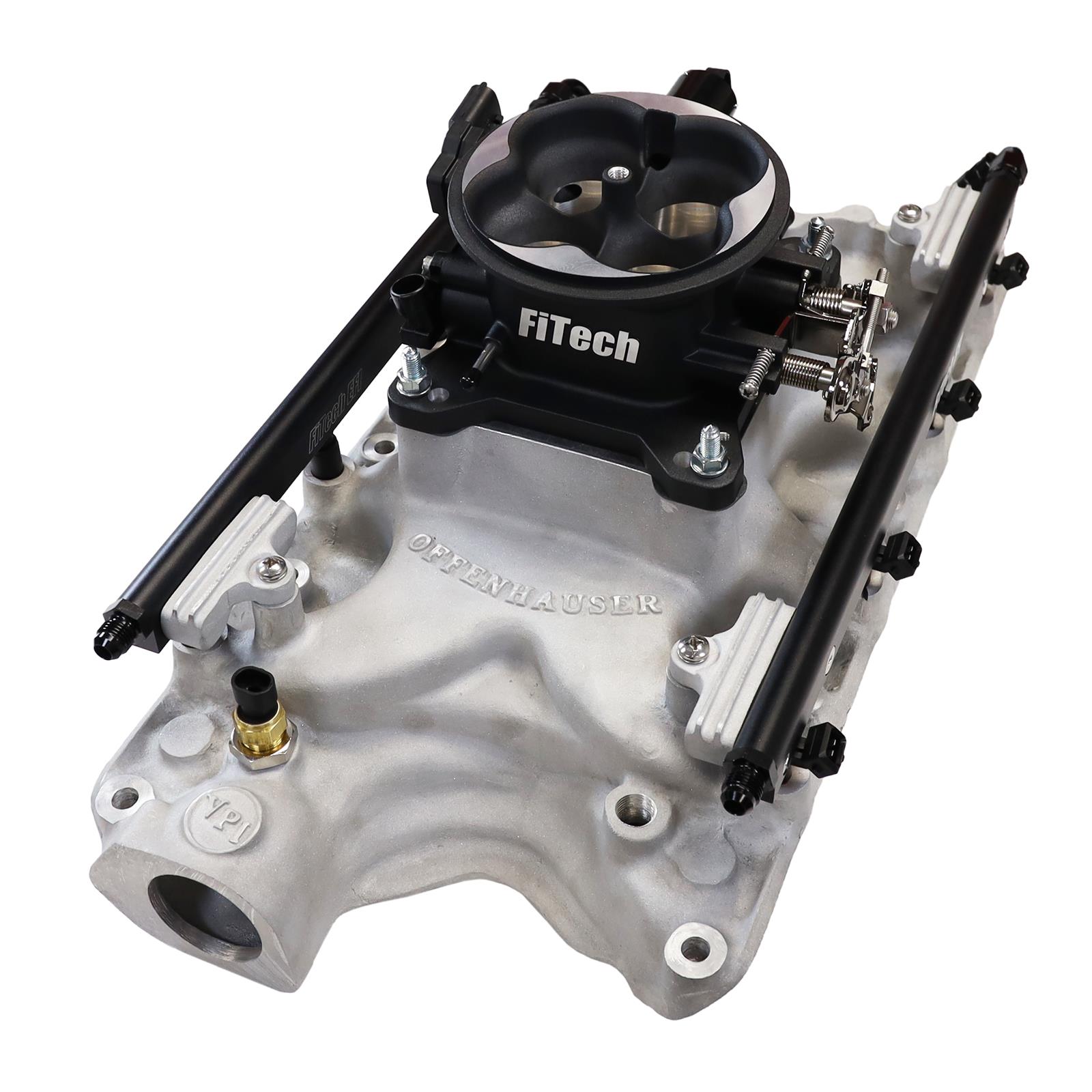FiTech Ultra Port EFI SBF 351W Systems 30-18-611 Fuel Injection Systems, EFI, Offenhauser VPI, Intake Manifold, Uni Black Throttle Body, ECM, Gasoline, E85, 750 HP, Ford, 351W, Kit thumbnail 3