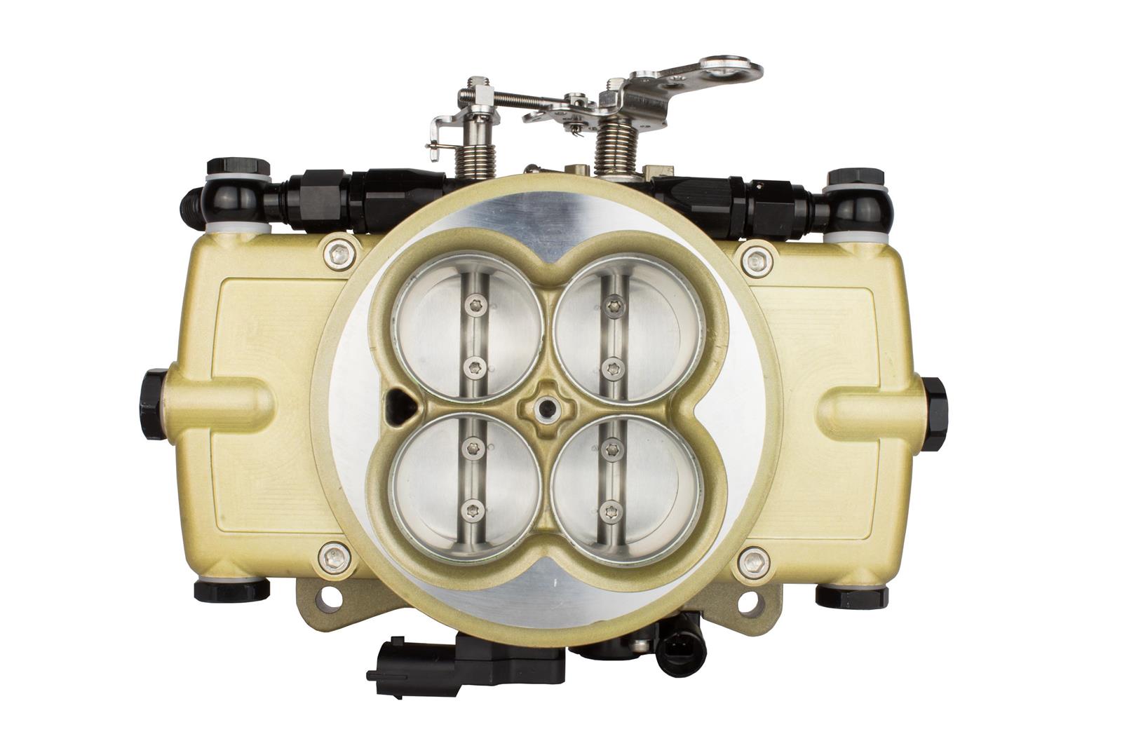 FiTech Go EFI Classic 650 HP Fuel Injection Systems 30020 Systems, HP, Gold Finish Throttle Body, ECM, 4-barrel Square Bore Mounting Flange, E85, Gasoline, Kit thumbnail 2