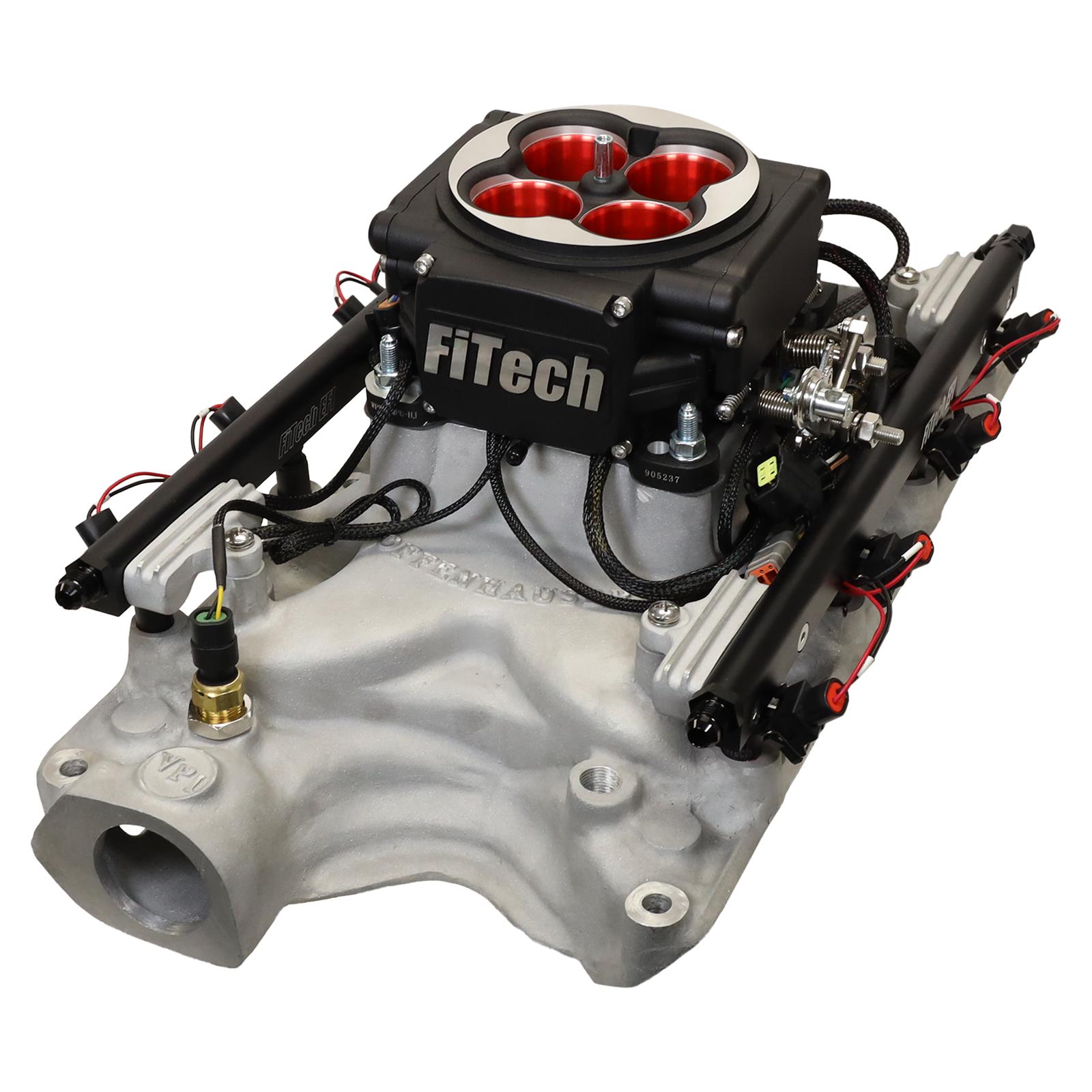 FiTech Go Port EFI Complete Fuel Injection Systems 30203 System, EFI, Offenhauser Intake Manifold, 750 HP Max, Satin Black Throttle Body, Injectors, ECM, 351W Small Block Ford, Kit thumbnail 6