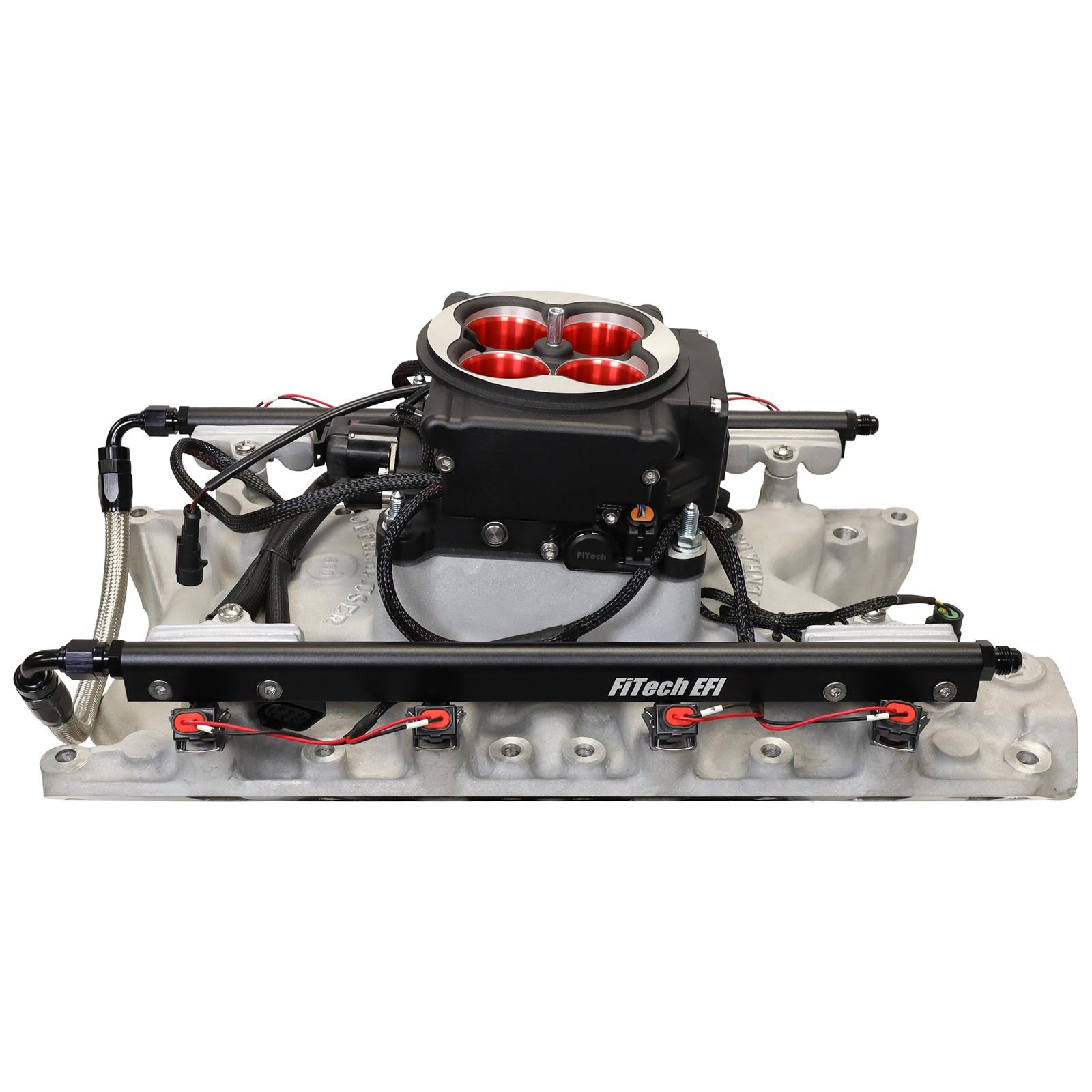 FiTech Go Port EFI Complete Fuel Injection Systems 30203 System, EFI, Offenhauser Intake Manifold, 750 HP Max, Satin Black Throttle Body, Injectors, ECM, 351W Small Block Ford, Kit thumbnail 9