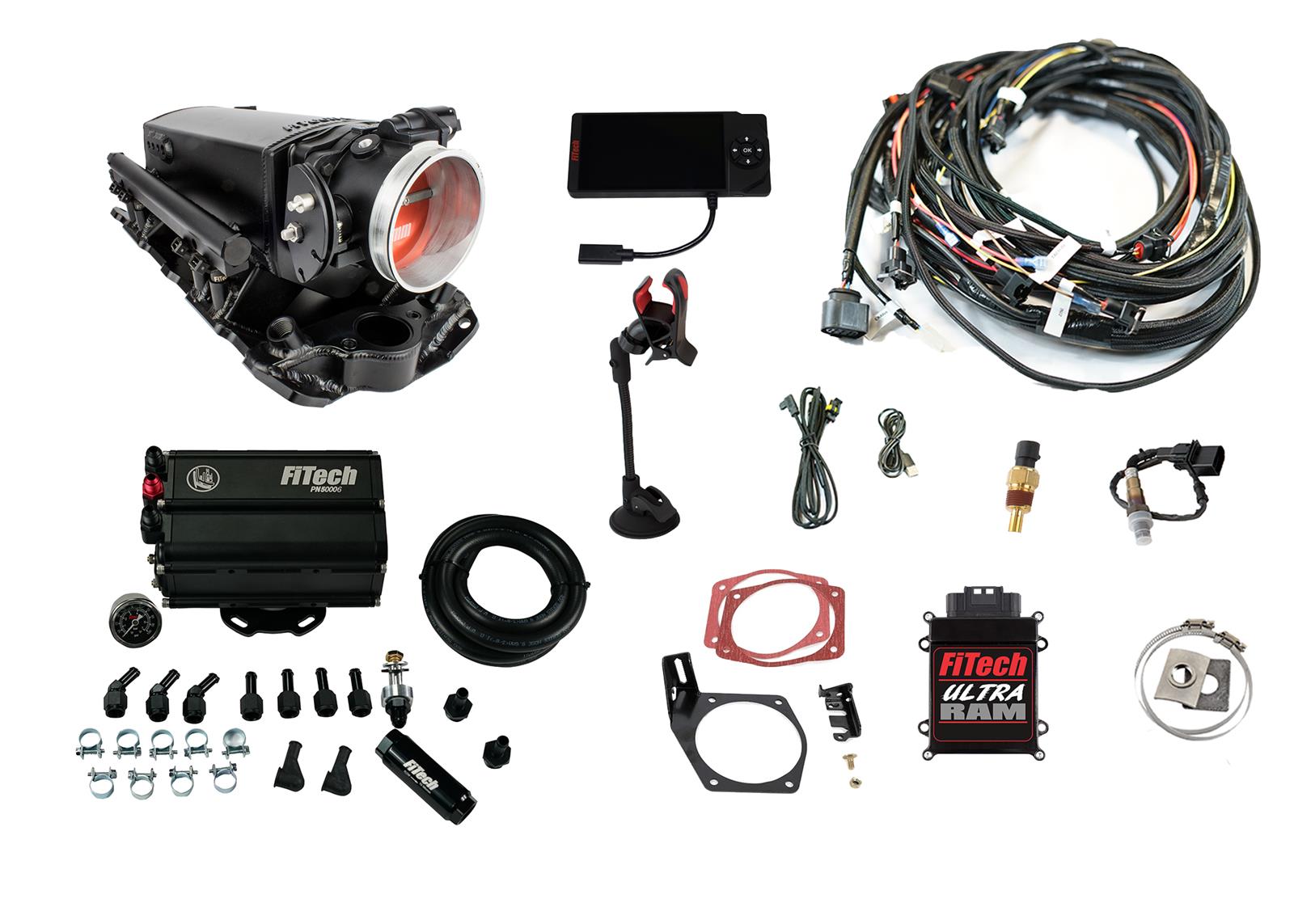 FiTech Fuel Injection Systems 35531 Ultra Ram 650 HP Chevy Small Block EFI System With Force Mini Delivery Master Kit