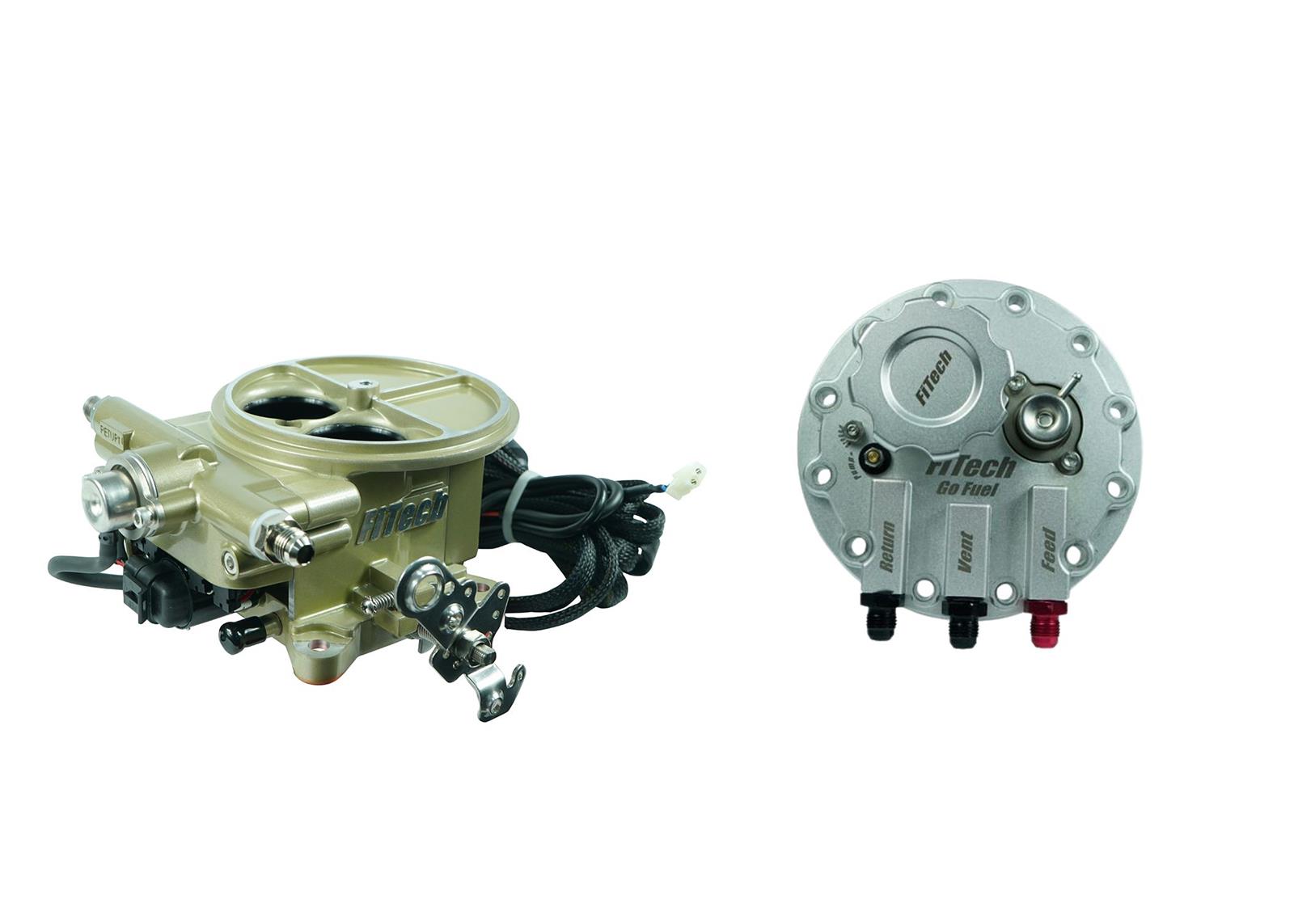 FiTech Fuel Injection Systems 36300 Systems, Go EFI 2 Barrel 400 HP Classic Gold EFI System With Go Returnless In-Tank Module Master Kit