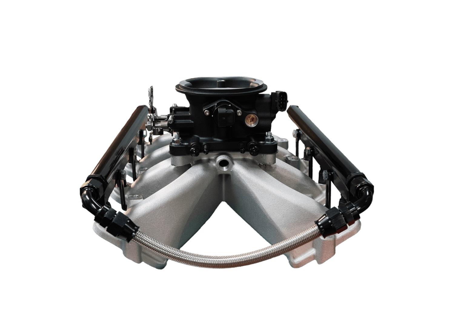 FiTech Ultra Port EFI LS Systems 37015 Fuel Injection Systems, EFI, LS1 Intake Manifold, Black Finish Throttle Body, Gasoline, 750 HP, Chevy, LS, Kit thumbnail 6