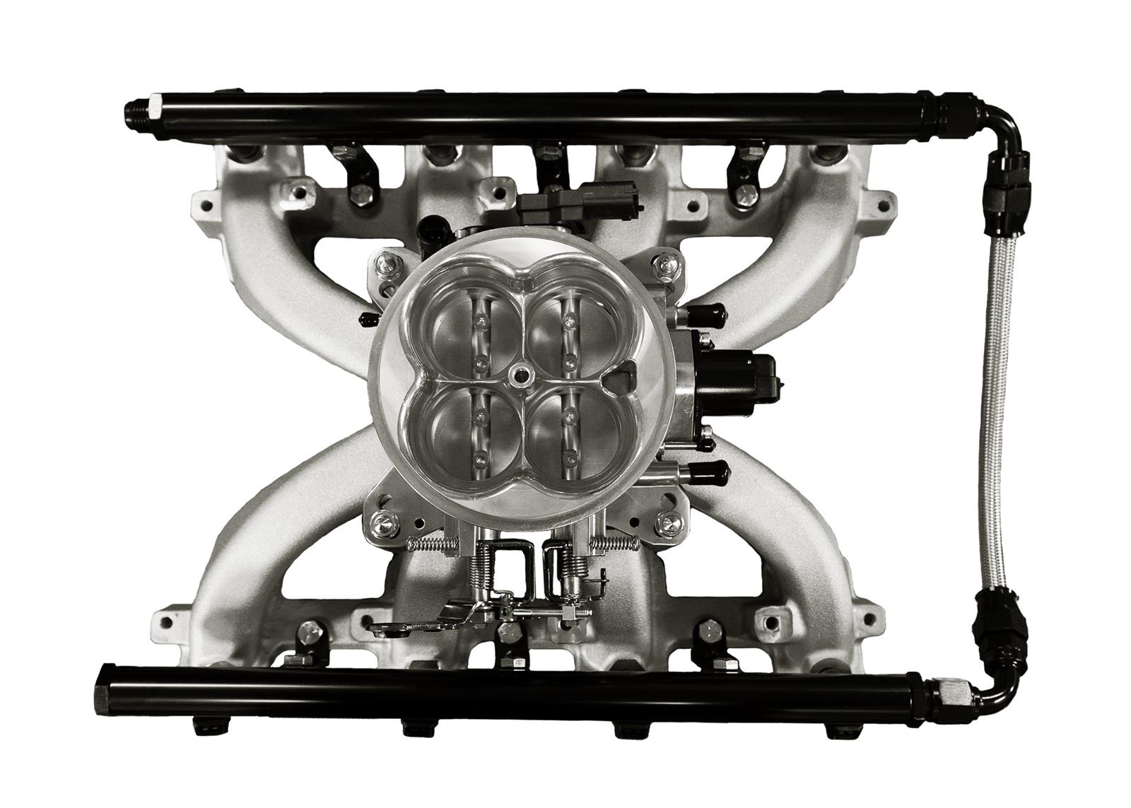 FiTech Ultra Port EFI LS Systems 37016 Fuel Injection Systems, EFI, LS1 Intake Manifold, Brilliant Finish Throttle Body, Gasoline, 750 HP, Chevy, LS, Kit thumbnail 2