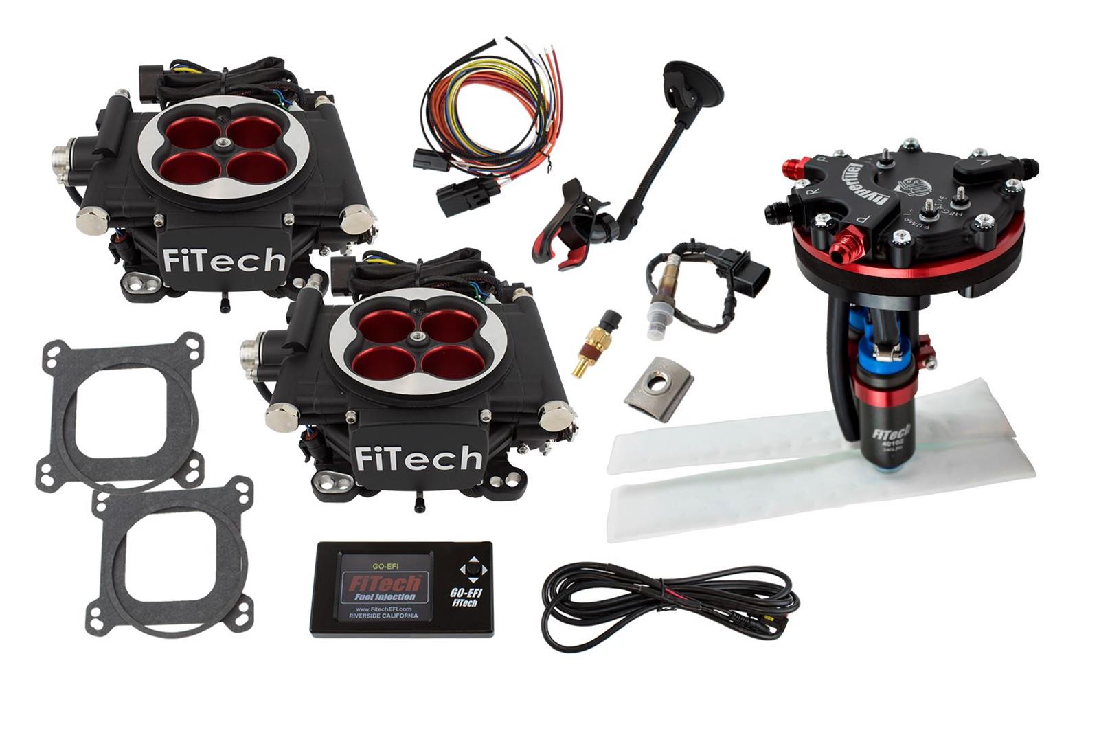 FiTech Fuel Injection 37064 FiTech Go EFI 2x4 DualQuad 1200 HP Fuel