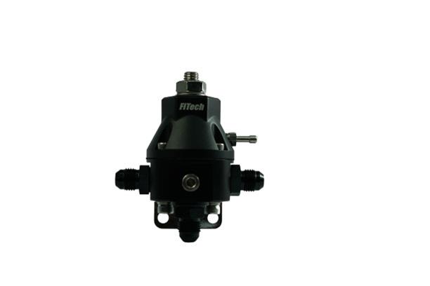 FiTech Go Fuel Pressure Regulators 54000 Regulators, Tight Fit Regulator, Aluminum, Black, -6 AN, Each