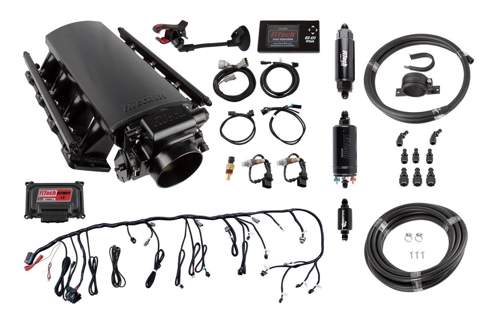 FiTech Ultimate LS EFI 500 HP Fuel Injection Systems 71016 System, EFI, HP, LS7, With Transmission Controller, With Inline Pump, Kit