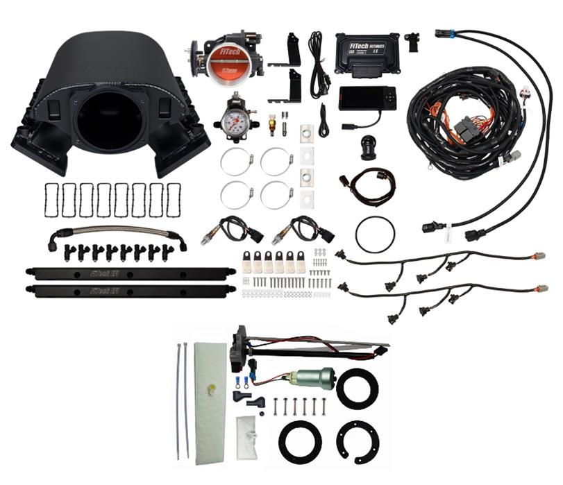 FiTech Ultimate Rebel LS 500 HP EFI Fuel Injection Systems 76188 System, Rebel, HP, Cathedral Port, 92mm Throttle Body, In-Tank Pump, 36Lb., EV1, Without Transmission Controller, Kit