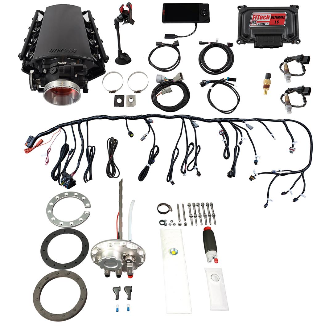 FiTech Ultimate LS 500 HP EFI Short Cathedral Intake Fuel Injection Master Kits 76301 System With Kit