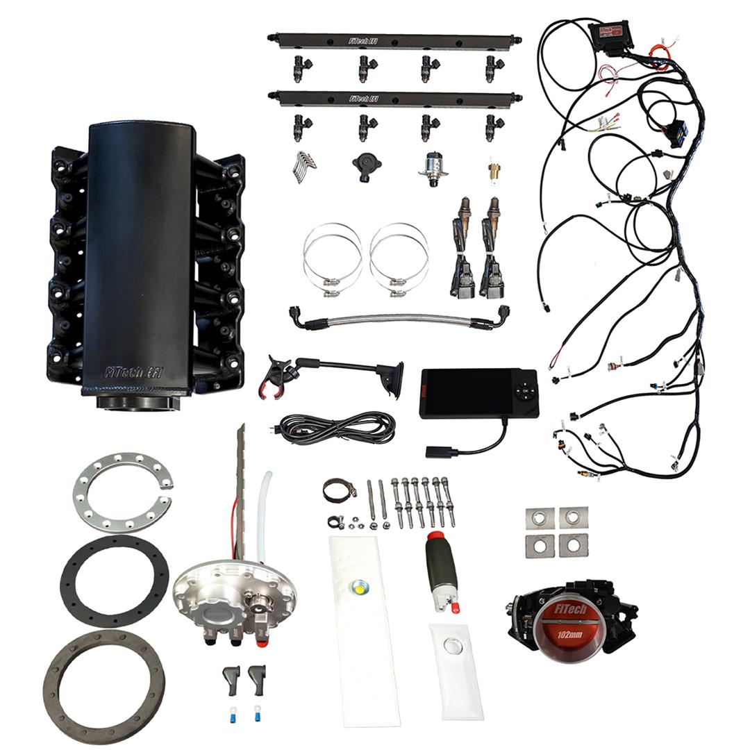 FiTech Ultimate LS 750 HP EFI Short Cathedral Intake Fuel Injection Master Kits 76303 System With Kit