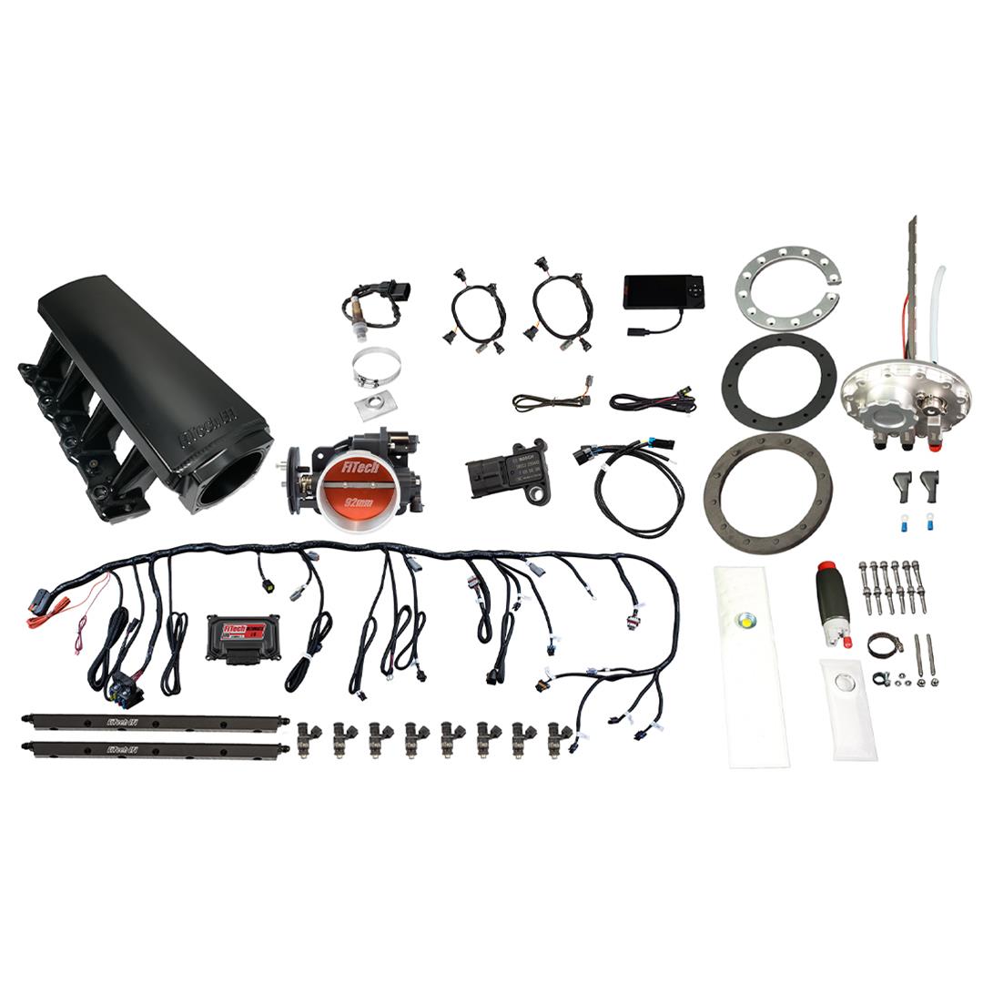 FiTech Ultimate LS 500 HP EFI Long Runner Cathedral Intake Fuel Injection Master Kits 76306 System With Kit