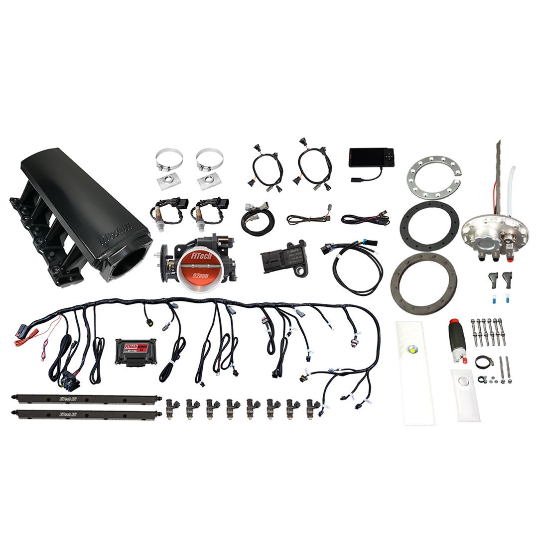 FiTech Ultimate LS 500 HP EFI Long Runner Cathedral Intake Fuel Injection Master Kits 76307 System With Kit