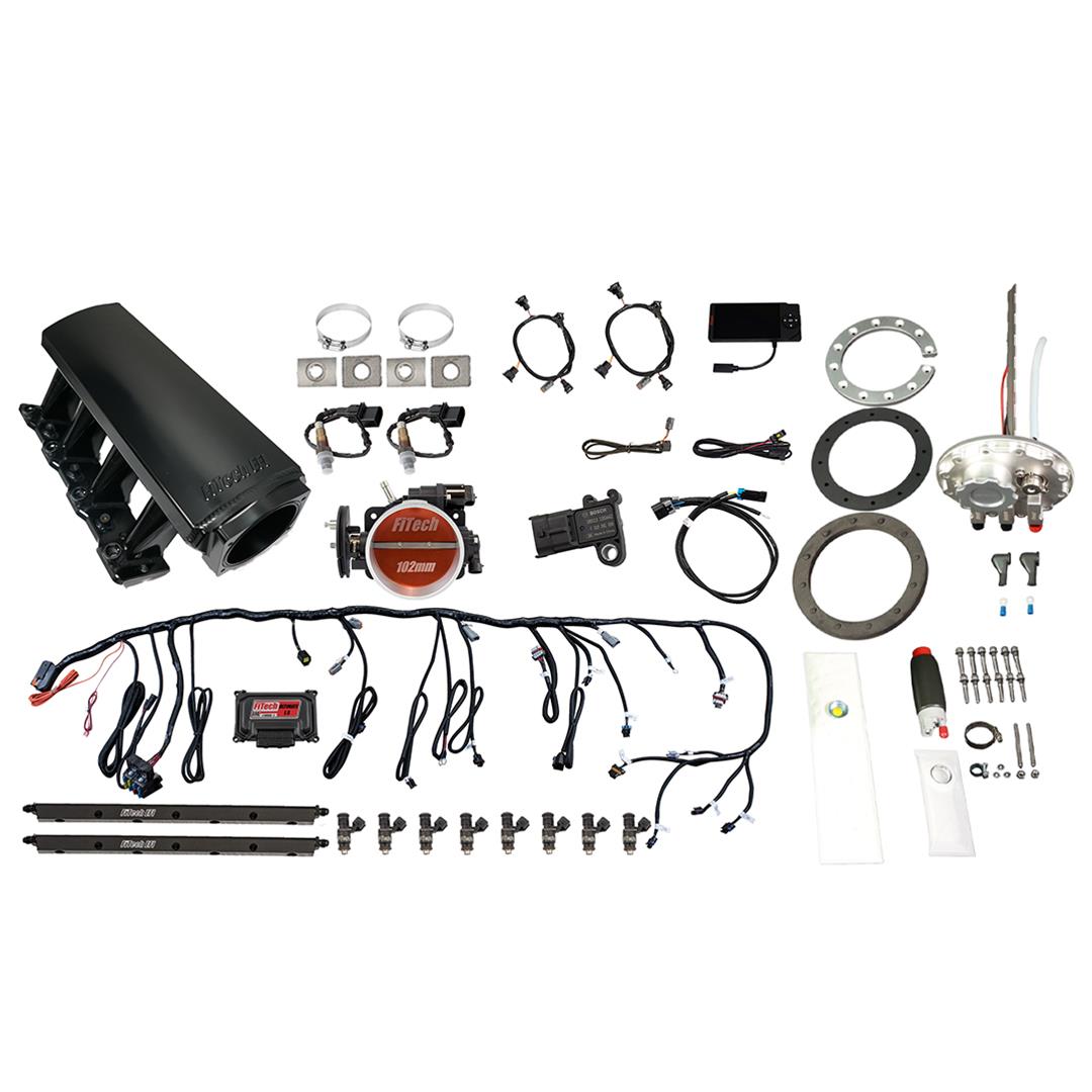 FiTech Ultimate LS 750 HP EFI Long Runner Cathedral Intake Fuel Injection Master Kits 76308 System With Kit