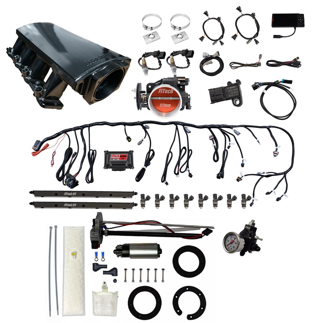 FiTech Ultimate LS 500 HP EFI Short LS3 Port Intake Fuel Injection Master Kits 76412 System With Kit