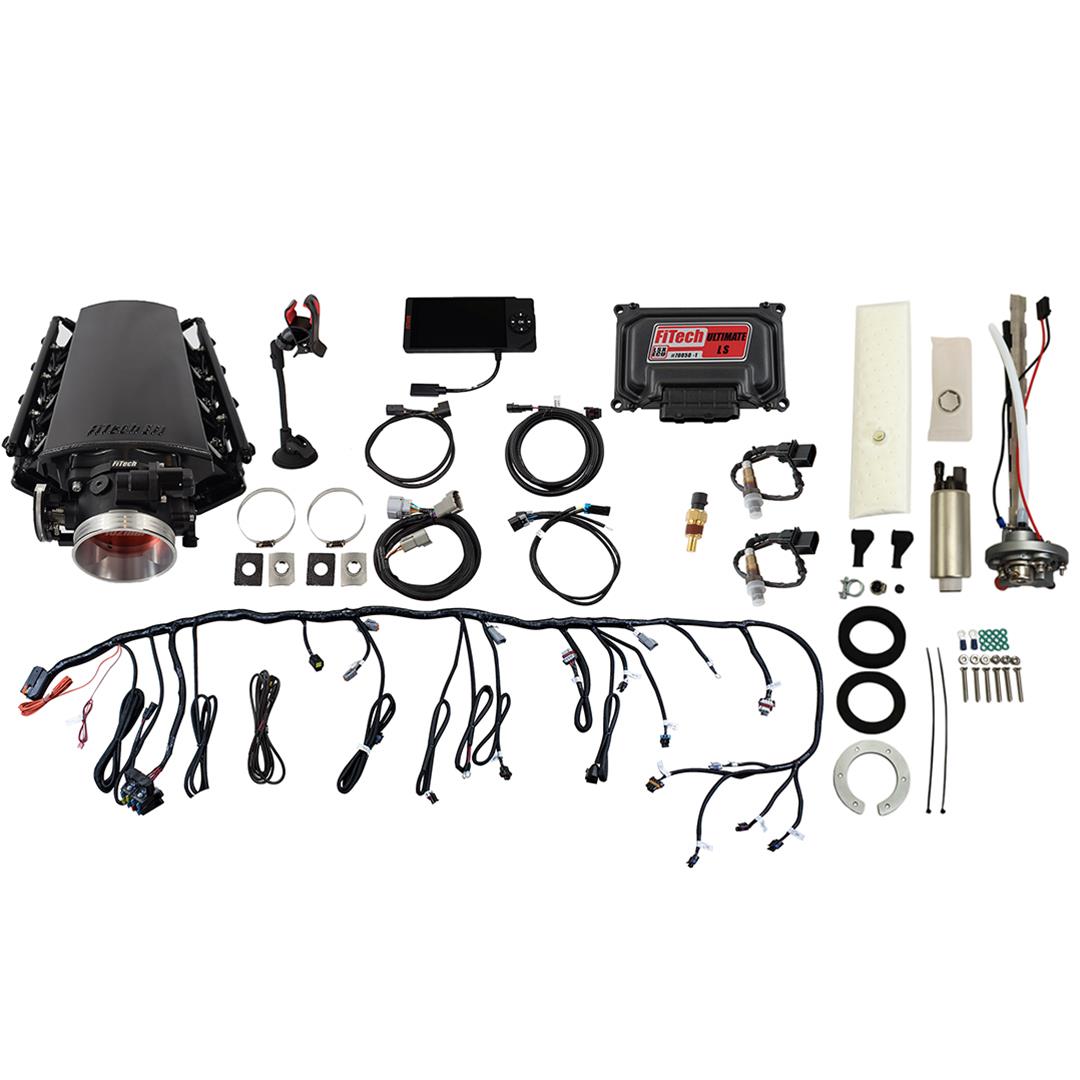 FiTech Ultimate LS 500 HP EFI Short Cathedral Intake Fuel Injection Master Kits 76601 System With Kit