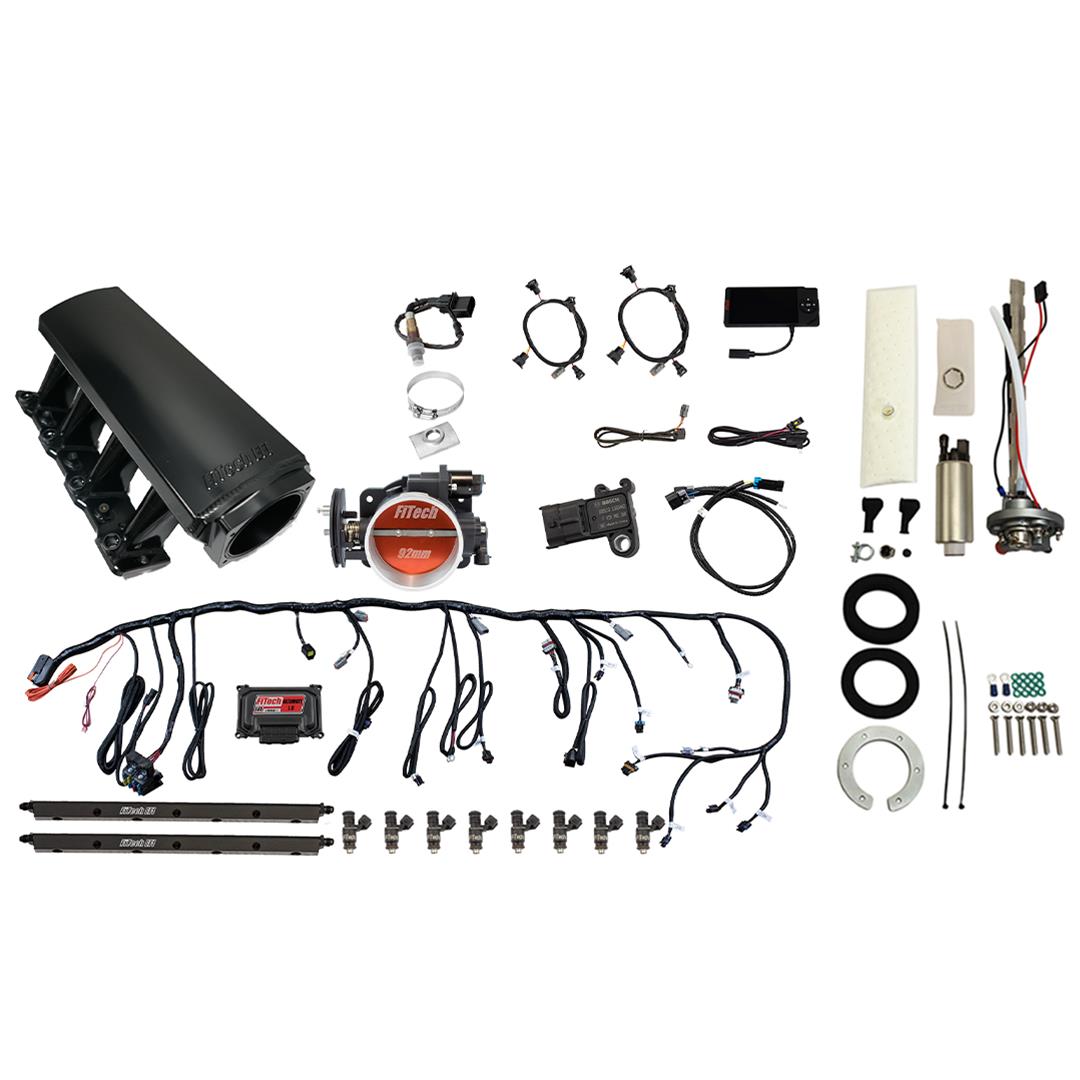 FiTech Ultimate LS 500 HP EFI Long Runner Cathedral Intake Fuel Injection Master Kits 76606 System With Kit