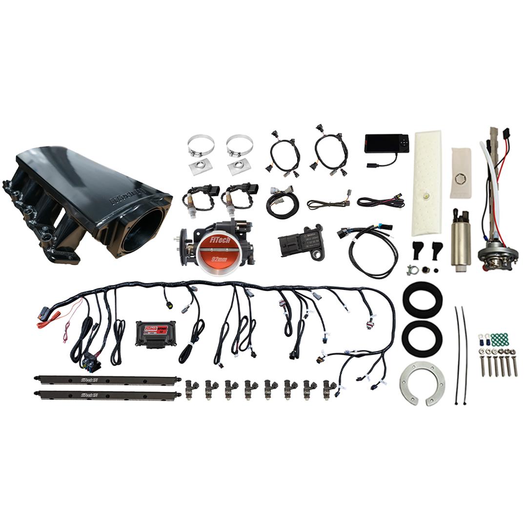 FiTech Ultimate LS 500 HP EFI Short LS3 Port Intake Fuel Injection Master Kits 76612 System With Kit