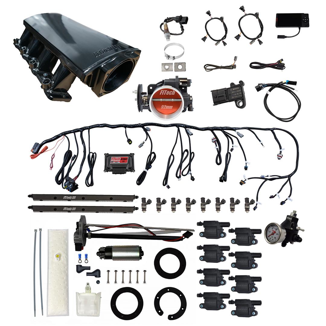 FiTech Ultimate LS 500 HP EFI Short LS3 Port Intake Fuel Injection Master Kits 78411 System With Kit