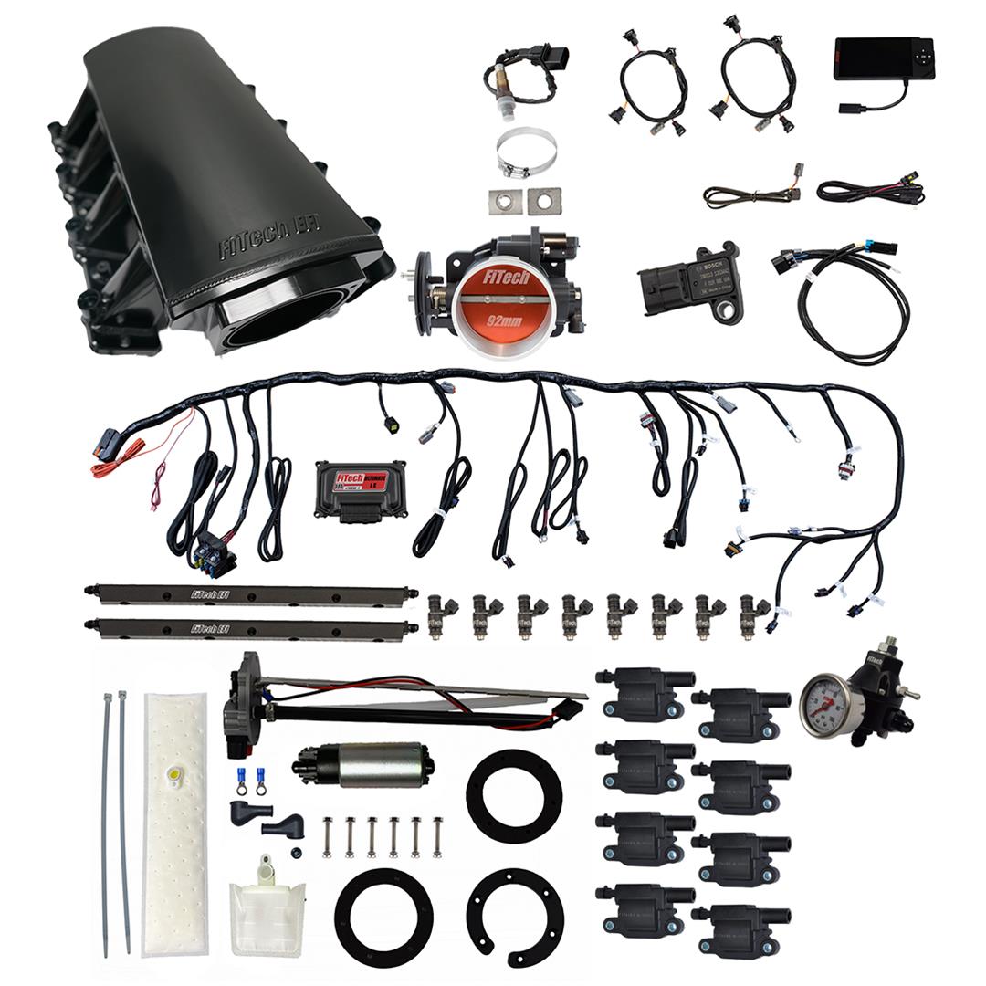 FiTech Ultimate LS 500 HP EFI Short LS7 Port Intake Fuel Injection Master Kits 78415 System With Kit