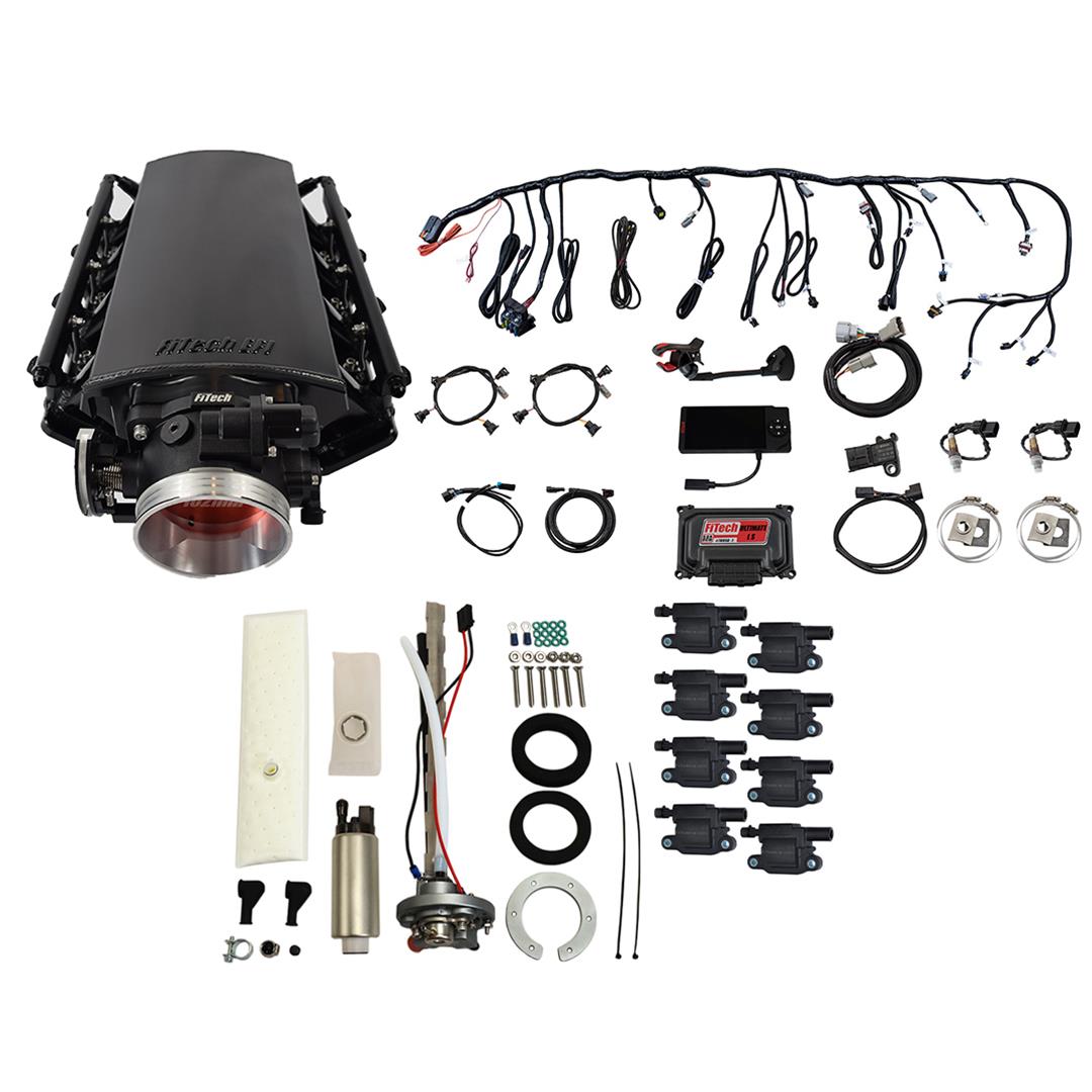FiTech Ultimate LS 500 HP EFI Short Cathedral Intake Fuel Injection Master Kits 78702 System With Kit