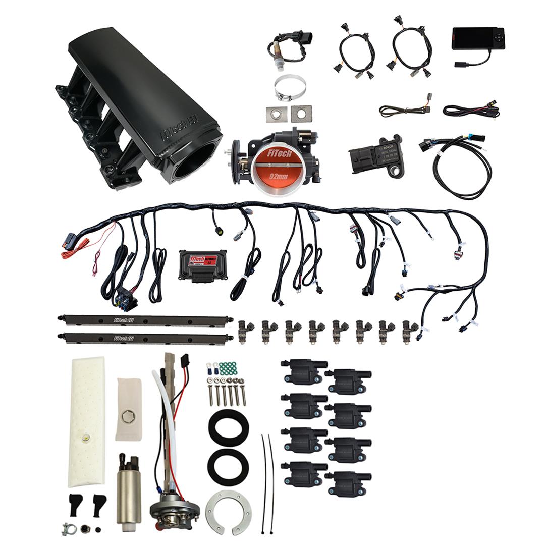 FiTech Ultimate LS 500 HP EFI Long Runner Cathedral Intake Fuel Injection Master Kits 78706 System With Kit