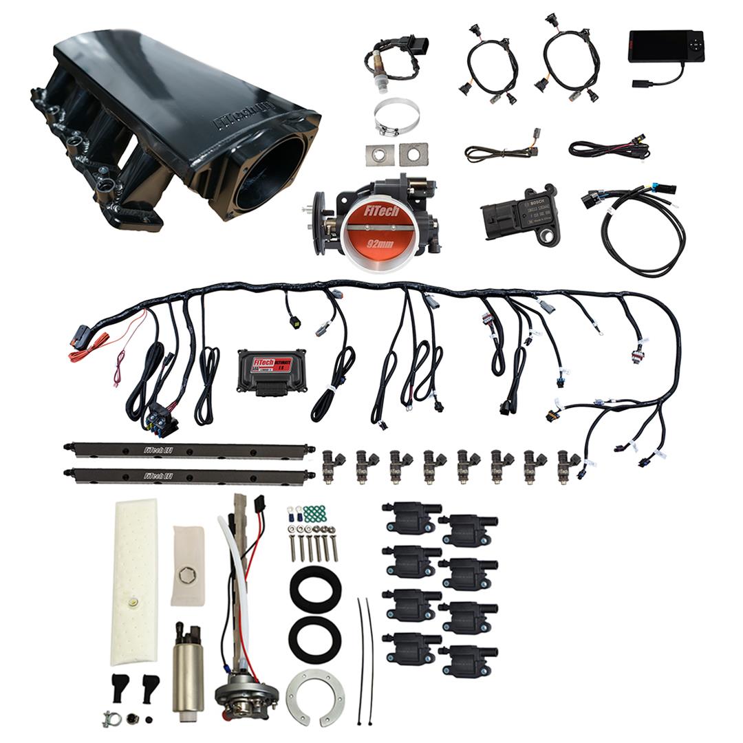 FiTech Ultimate LS 500 HP EFI Short LS3 Port Intake Fuel Injection Master Kits 78711 System With Kit