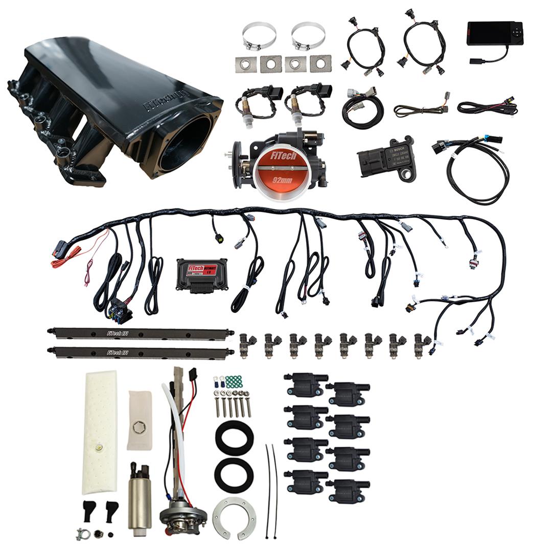 FiTech Ultimate LS 500 HP EFI Short LS3 Port Intake Fuel Injection Master Kits 78712 System With Kit